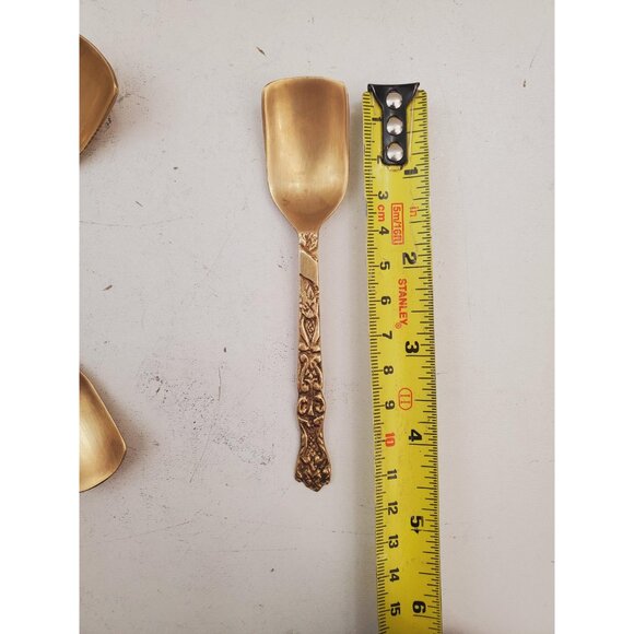 Gold cream spoons, rose flatware, gold wedding flatware, rose decor spoons, - Picture 10 of 10